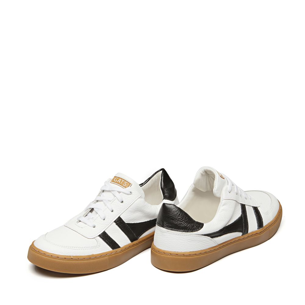 Tênis Bow Branco e Preto Infantil Gats