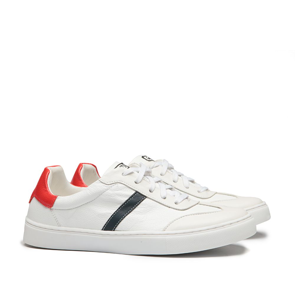 Tênis Essential Couro Branco Infantil Gats