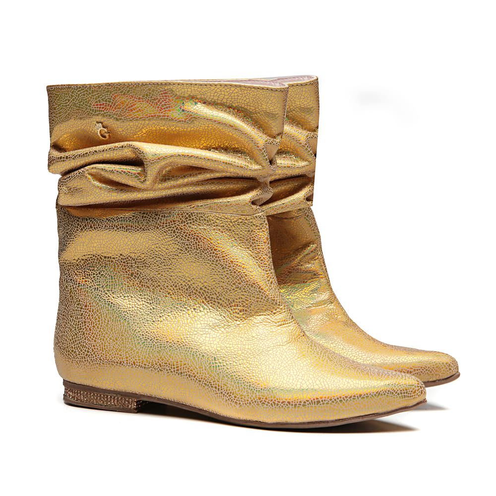 Bota Estelar Ouro Infantil Gats 