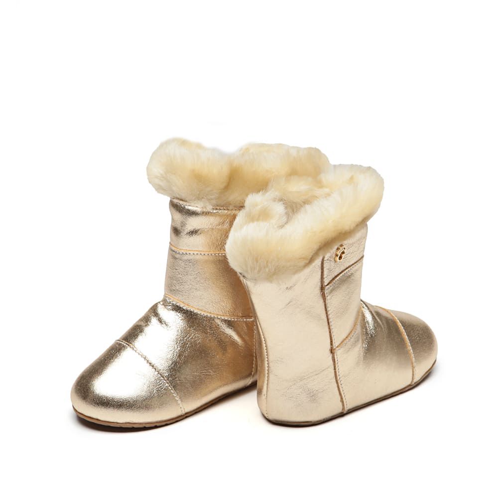Bota Pelos Cristal Ouro Gats 
