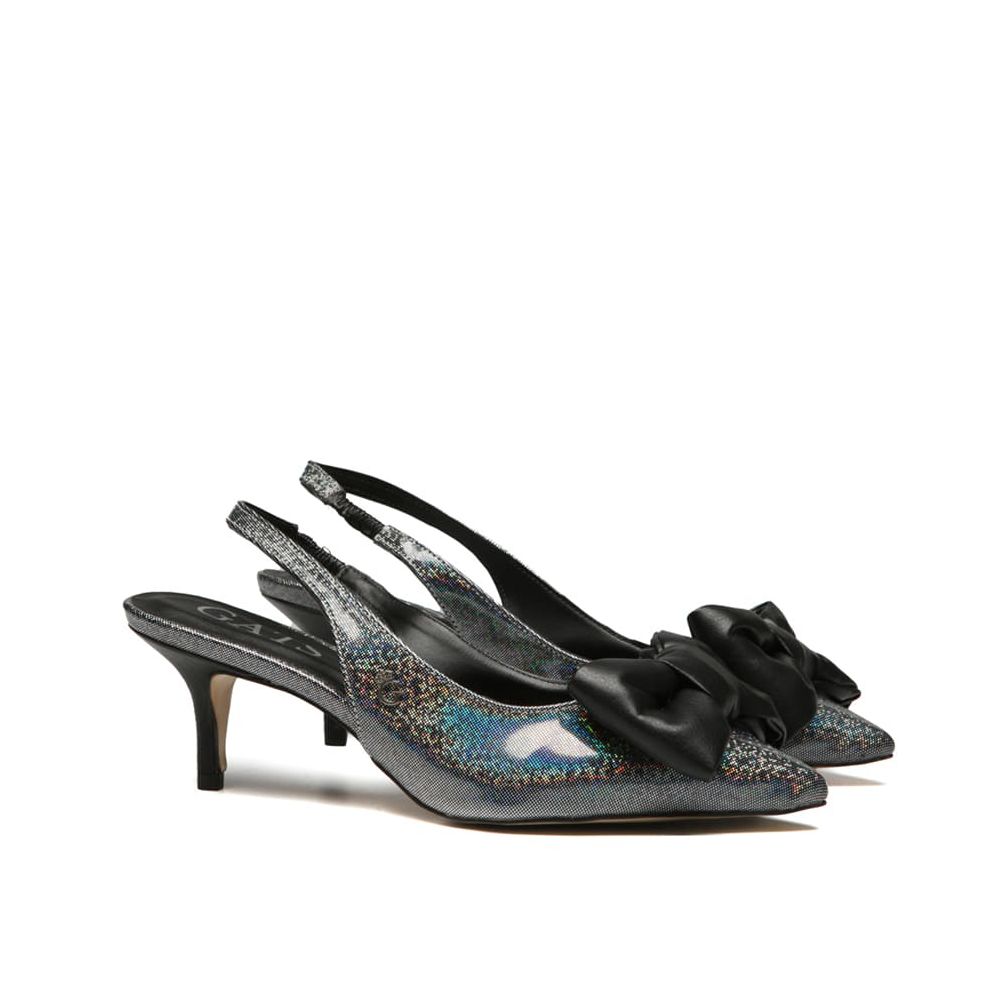 Sapato Slingback Magia Preto Kitten Heel Gats 