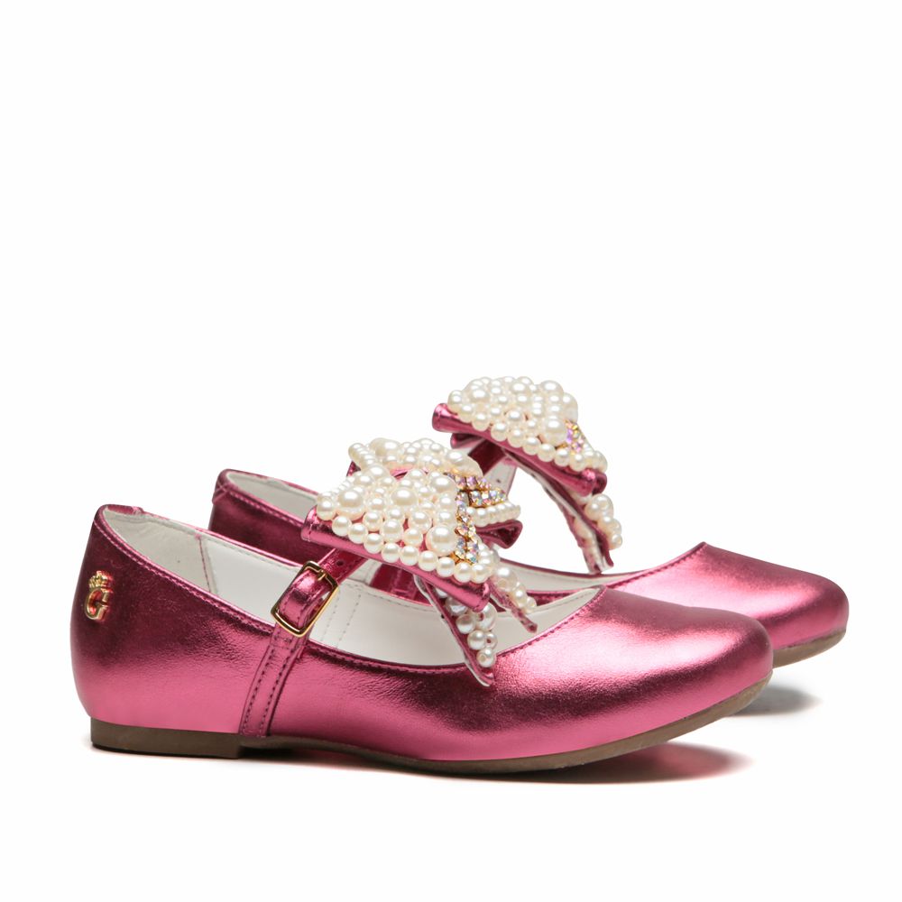 Sapatilha Boneca Bordado Rosa Infantil Gats