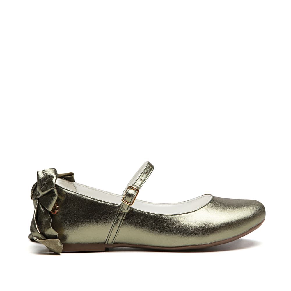 Sapato Verde Musgo Metalizado Infantil Gats 
