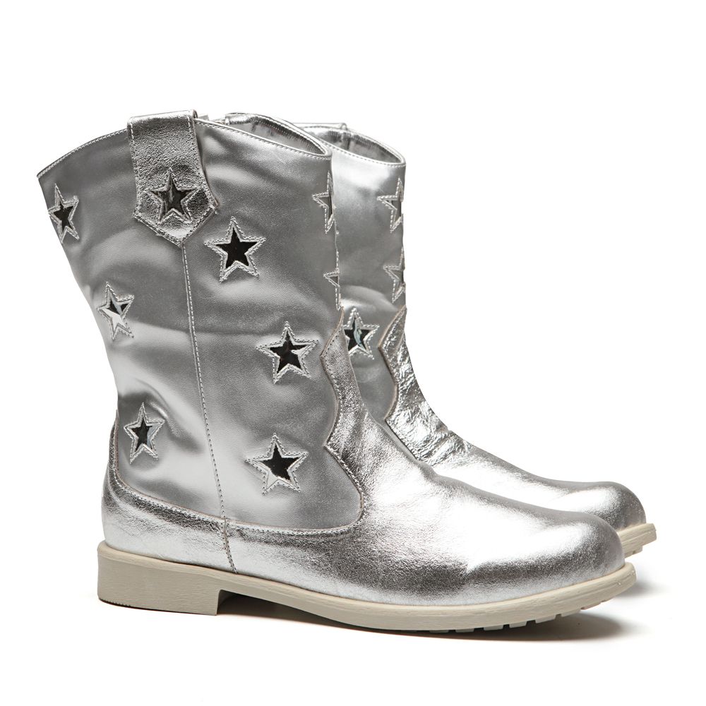 Bota Western Cristal Prata Infantil Gats 