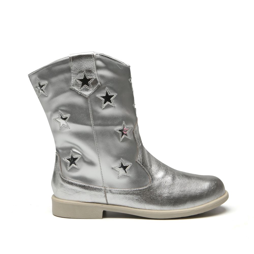 Bota Western Cristal Prata Infantil Gats 