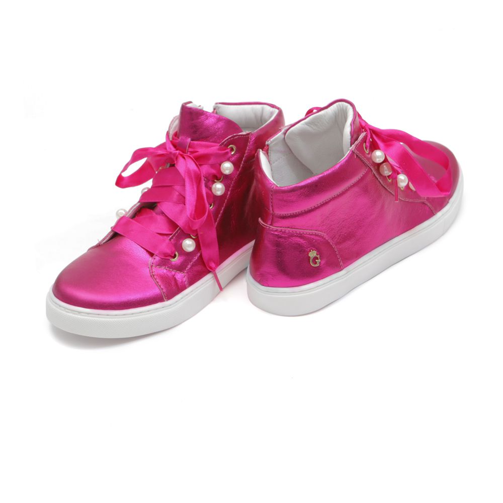 Tênis Cano Alto Bordado Pink Gats OUTLET 