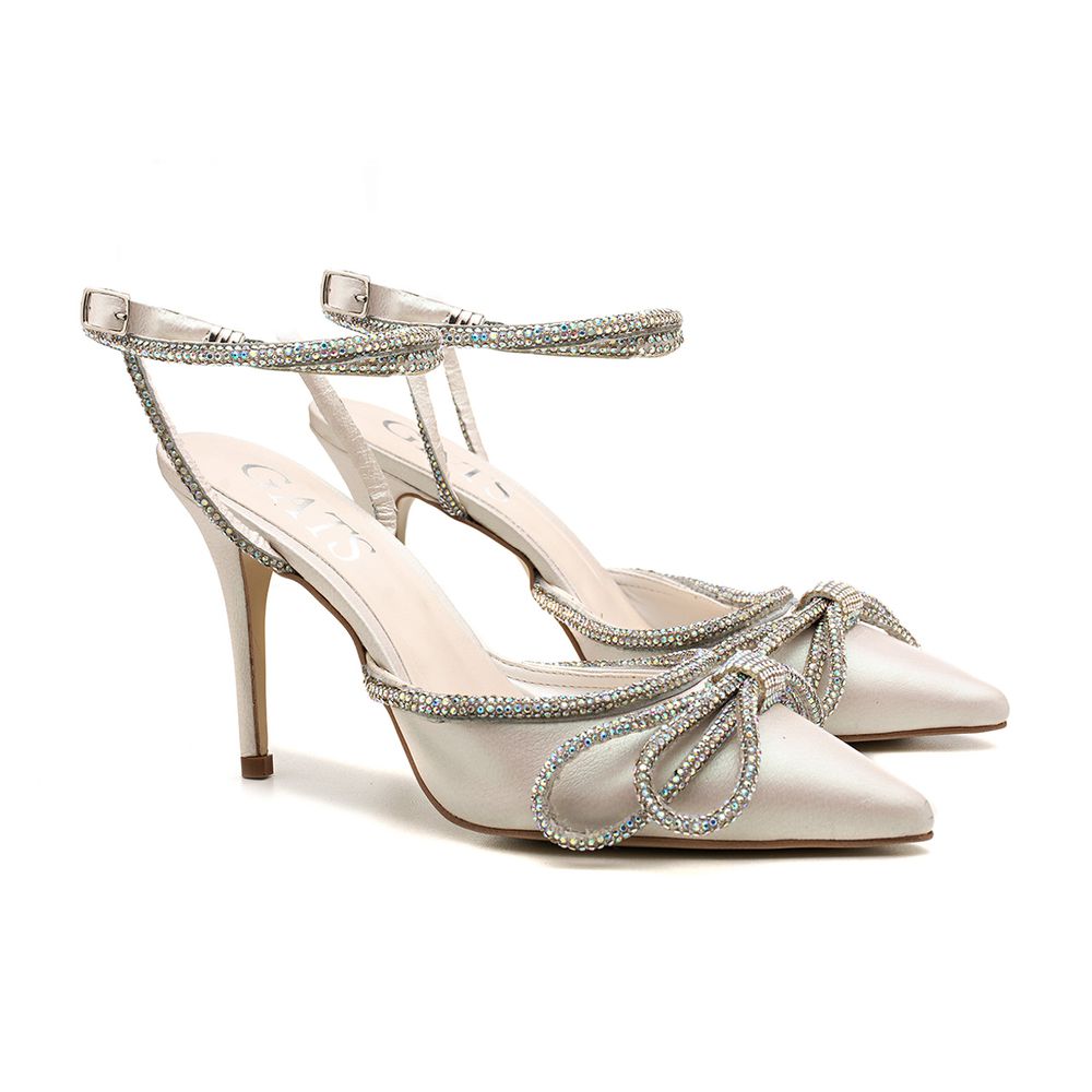 Sapato Mule Salto Alto Cristal Pérola Antonietta Outlet