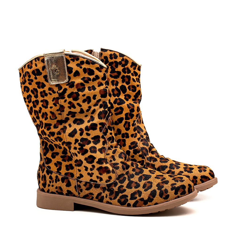 Bota Western Animal Print Infantil Gats Outlet