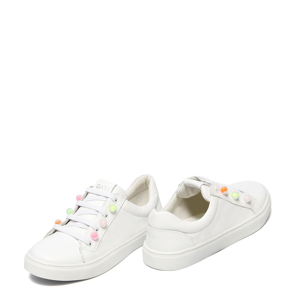 Tênis Sneaker Branco Colorido Infantil Gats