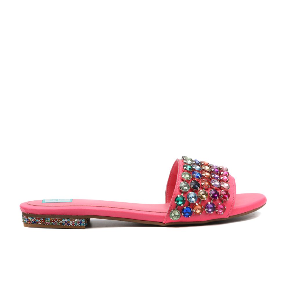 Flat Rosa Strass Colorido Gats Outlet