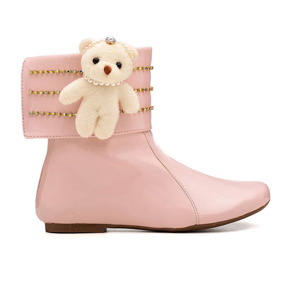 Bota Ursinho Rosa Infantil Gats