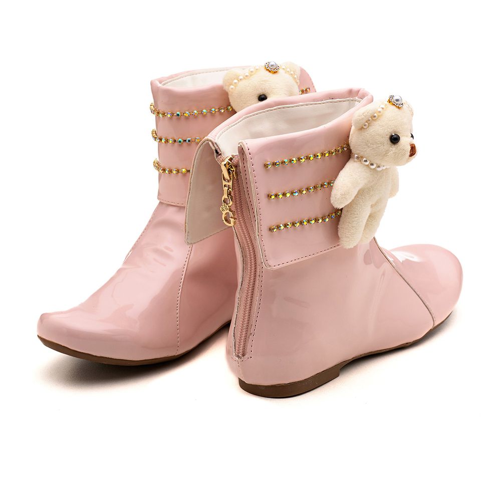 Bota Ursinho Rosa Infantil Gats