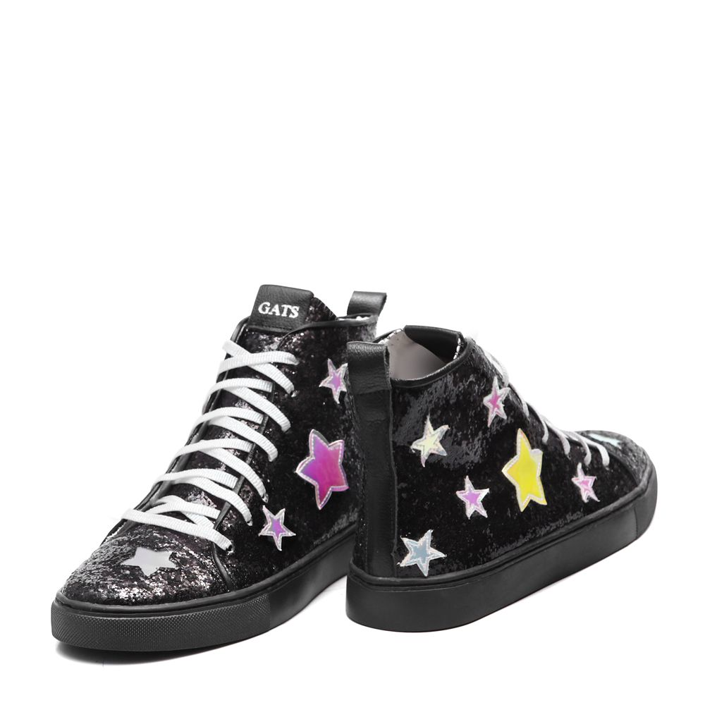 Tênis Space Star Glitter Preto Infantil