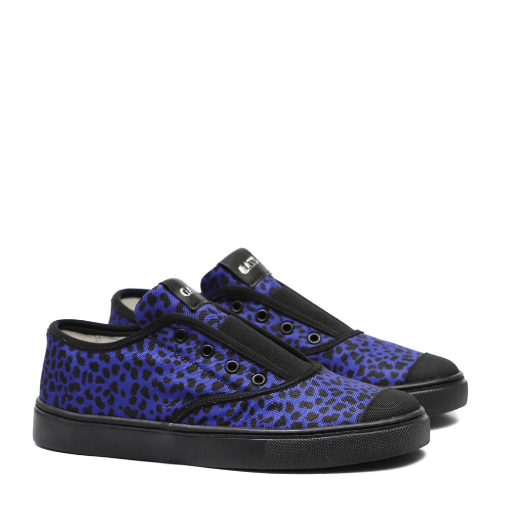 Tênis Canva Animal Print Azul Gats