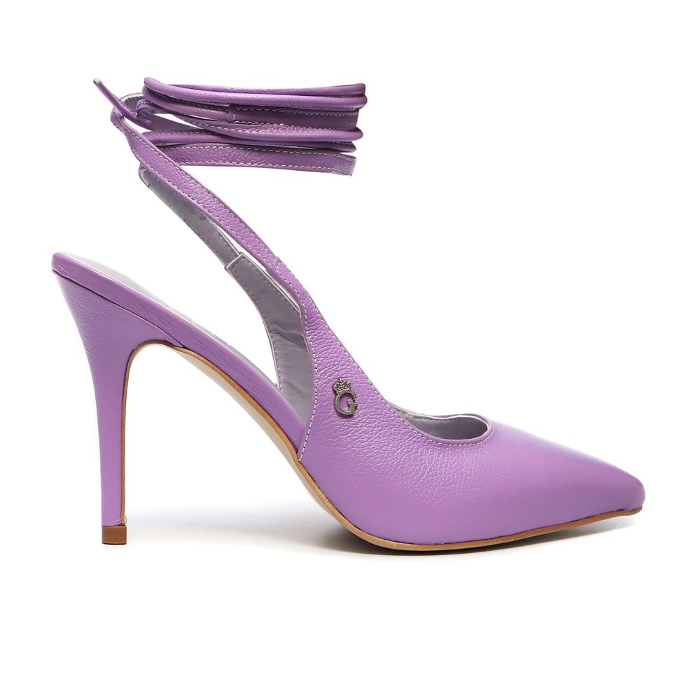 Sapato Mule Salto Alto Roxo Antonietta Outlet