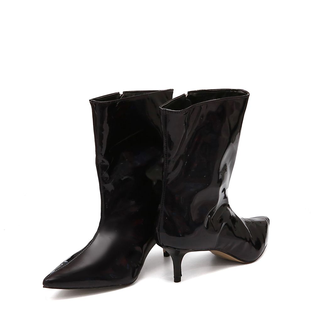 Bota Cano Baixo Celine Spechio Preto Feminino Gats