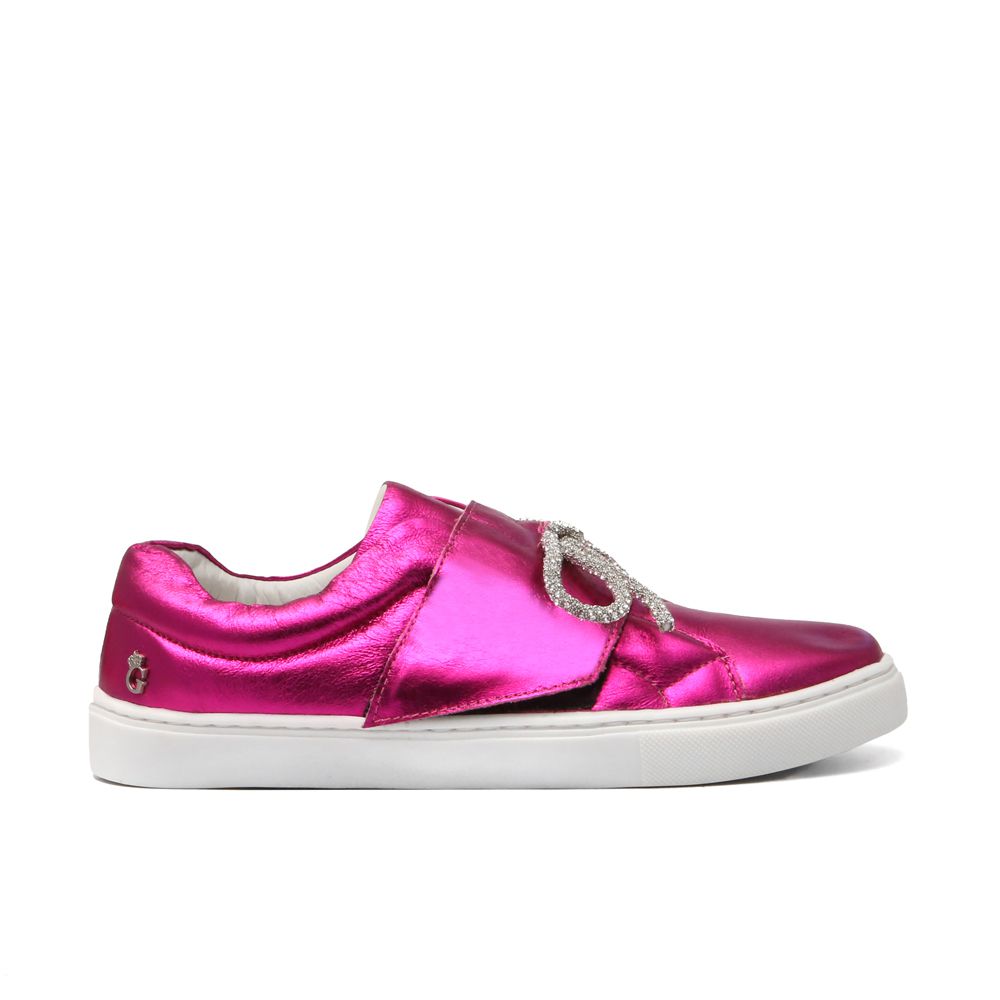 Tênis Sneaker Couro Cristal Pink
