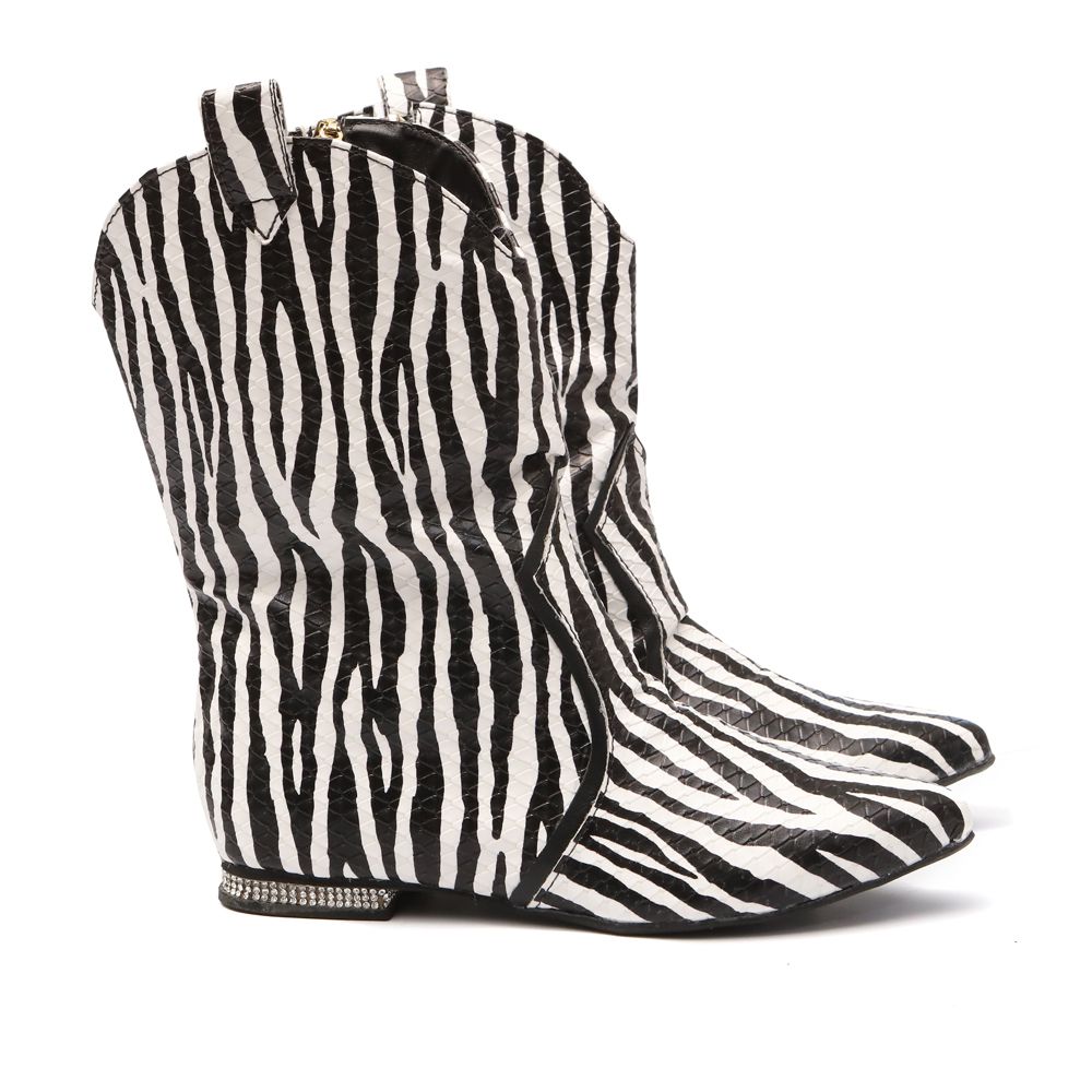 Bota de Pelos Zebra 