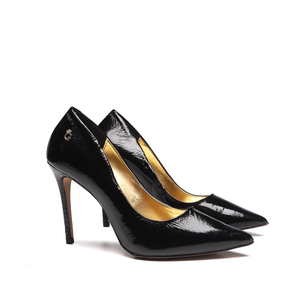 Sapato Scarpin Valentina Verniz Preto Gats