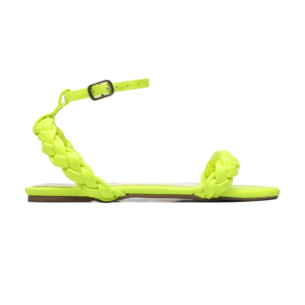 Sandália Braid Neon Verde Infantil Gats Outlet