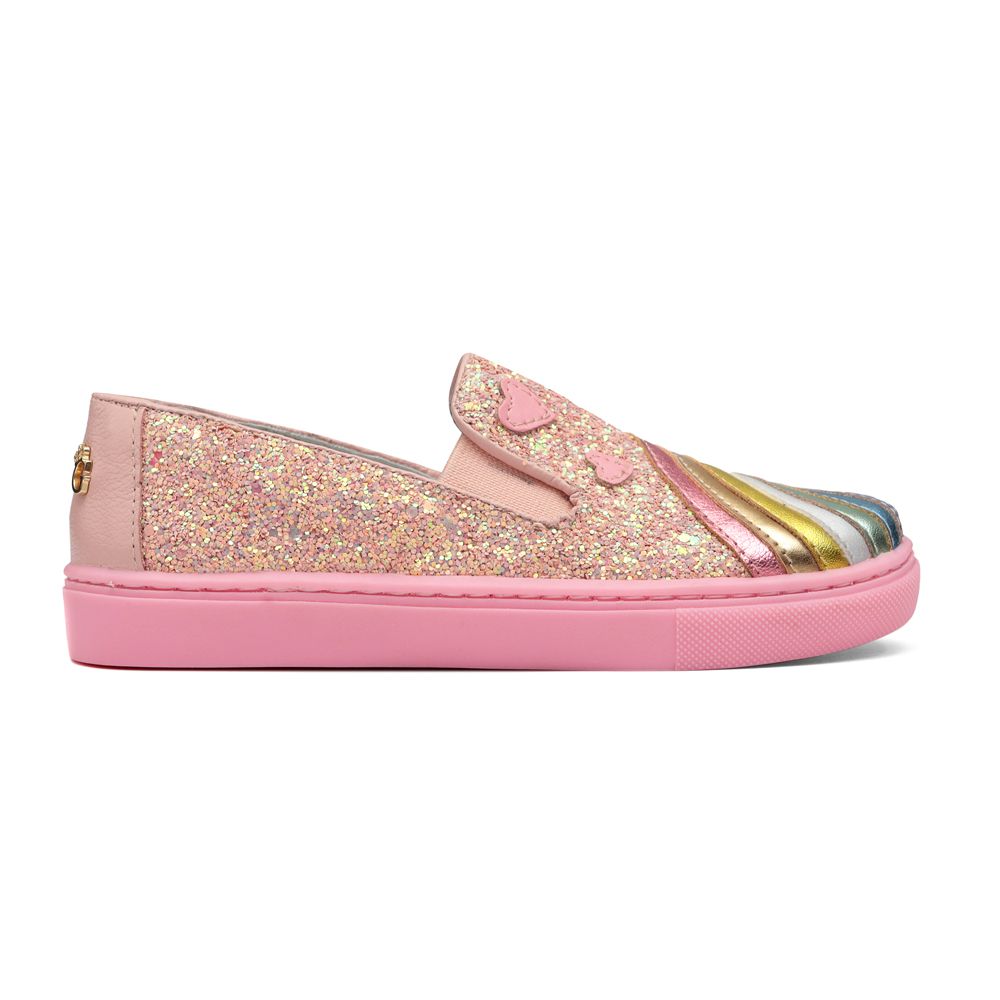 Tênis Rosa Arco-Íris Glitter Infantil Gats - 1121