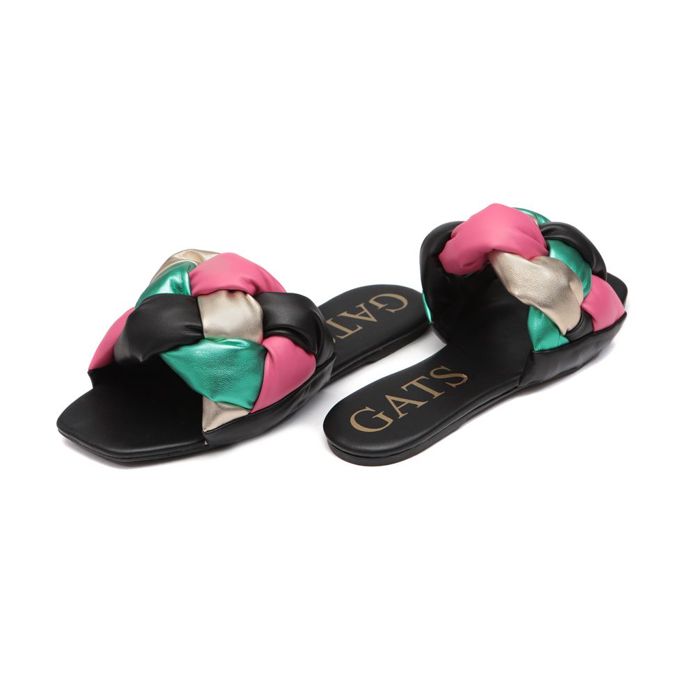 Sandália Flatform Preta Infantil Gats Outlet