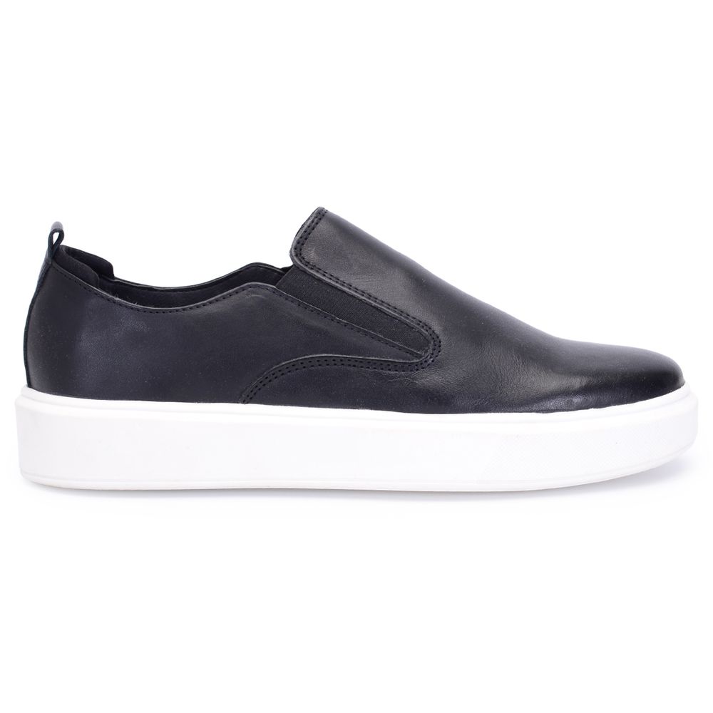 Sapatenis Masculino Preto Em Couro Legitimo Confor... - G-NET