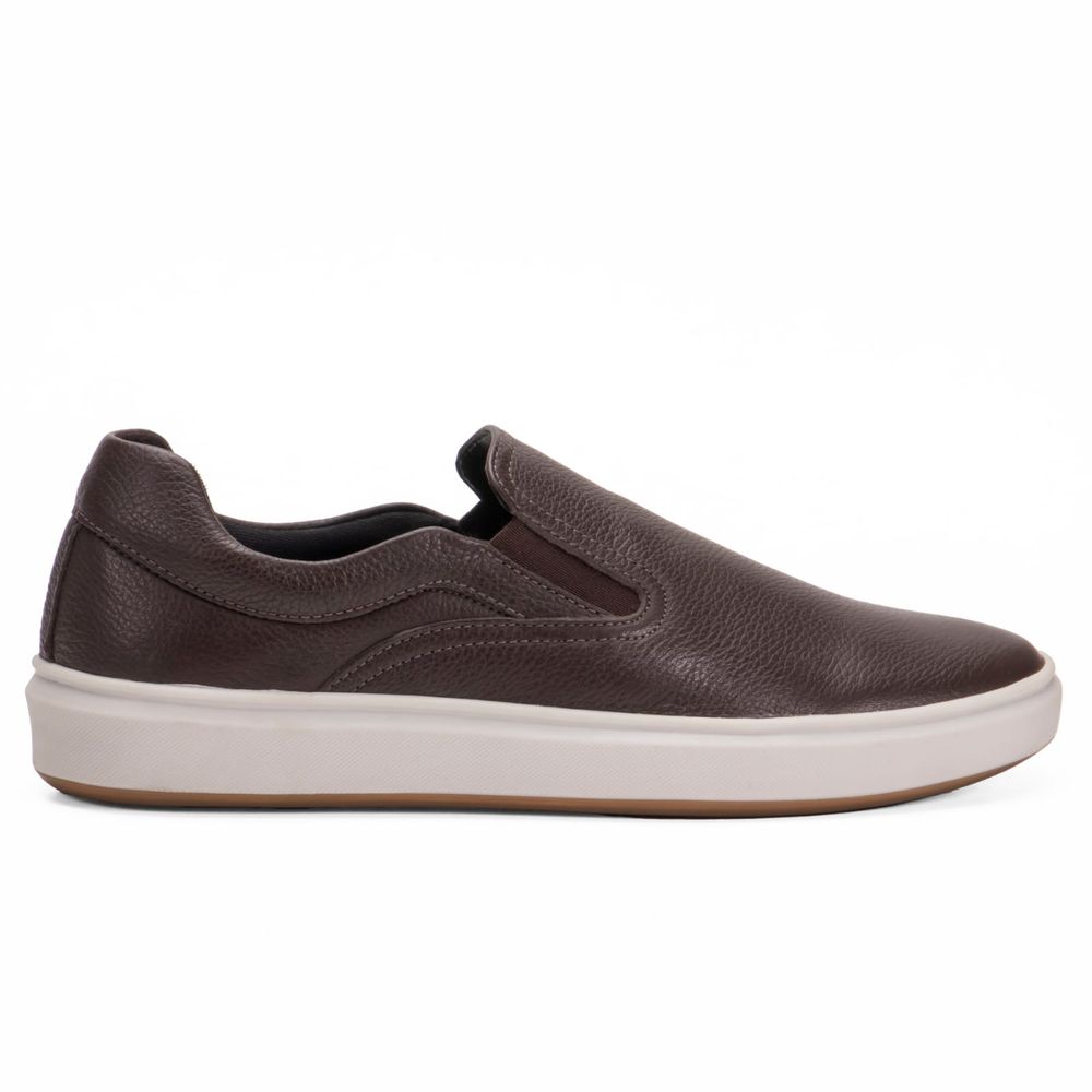 Tenis Slip On Masculino Café Super Confortável Cas... - G-NET