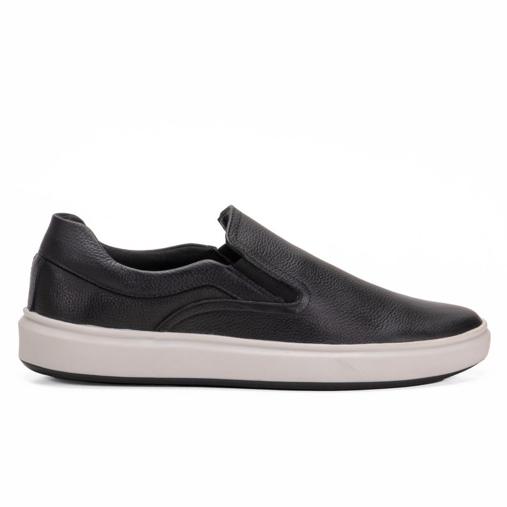 Tenis Slip On Masculino Preto Super Confortável Ca... - G-NET