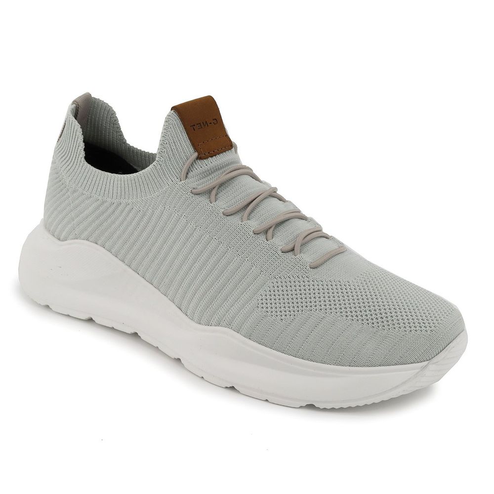  Tênis Masculino Meia Knit Calce Fácil Cinza Espor... - G-NET