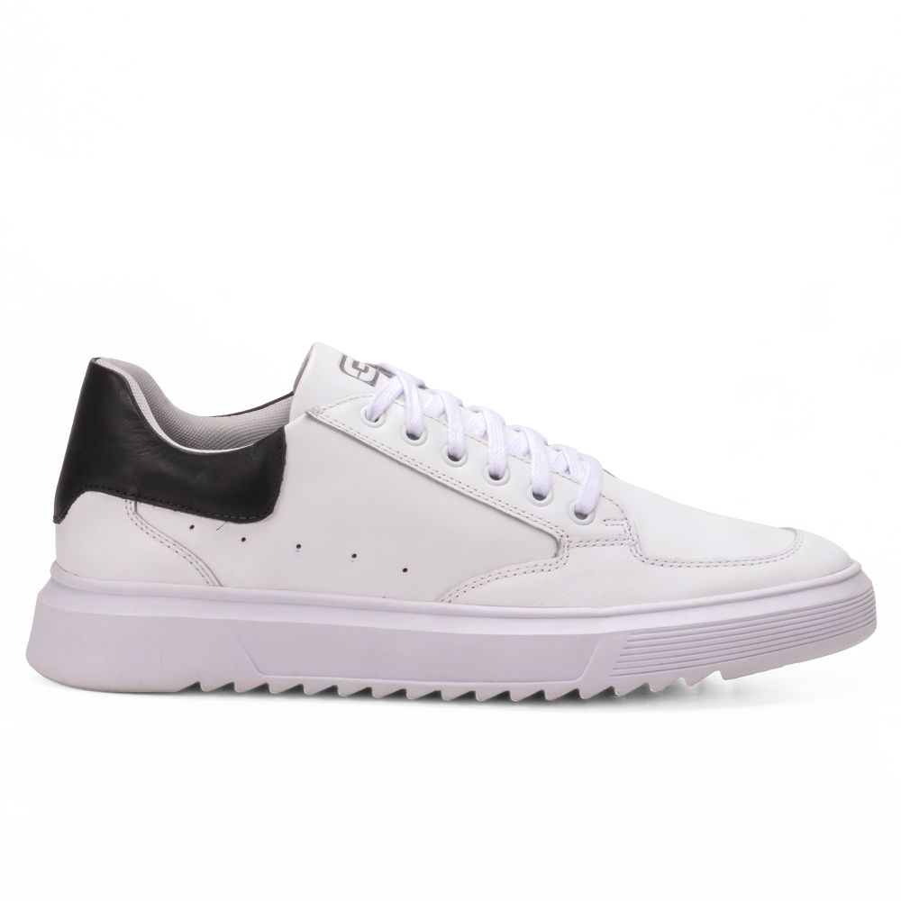 Tênis Masculino Sneaker Branco e Preto Casual Sola... - G-NET