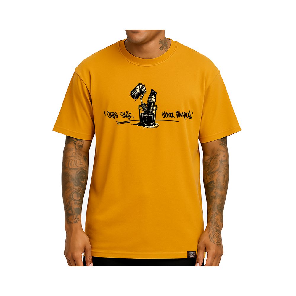 Camiseta COPO SUJO - Mostarda