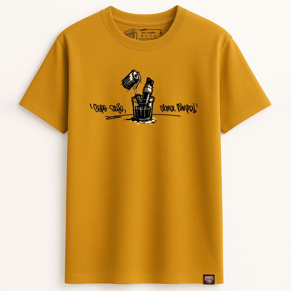 Camiseta COPO SUJO - Mostarda