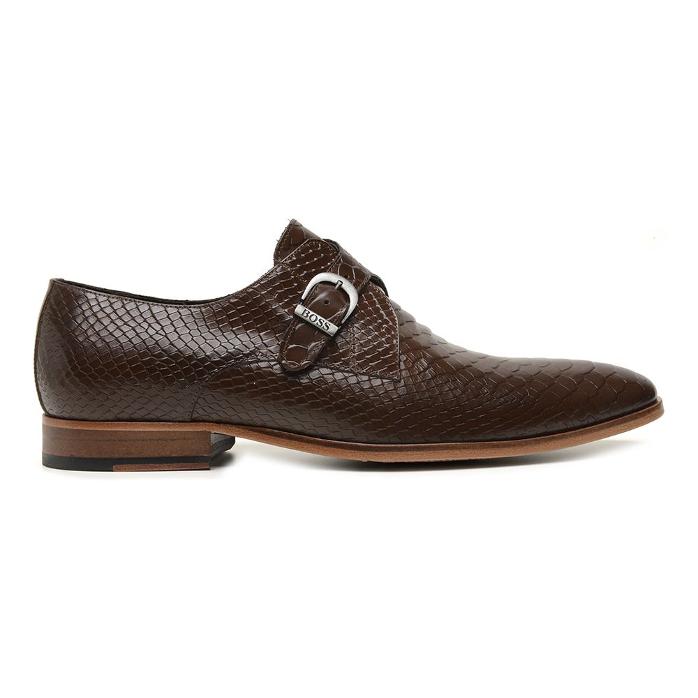 Monk Strap HB Croco Moss - Holmes Shoes