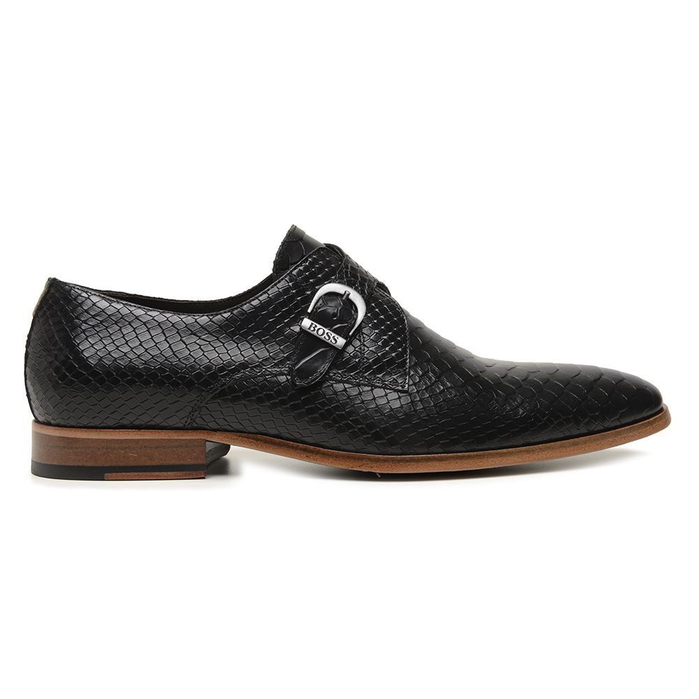 Monk Strap HB Croco Preto - Holmes Shoes