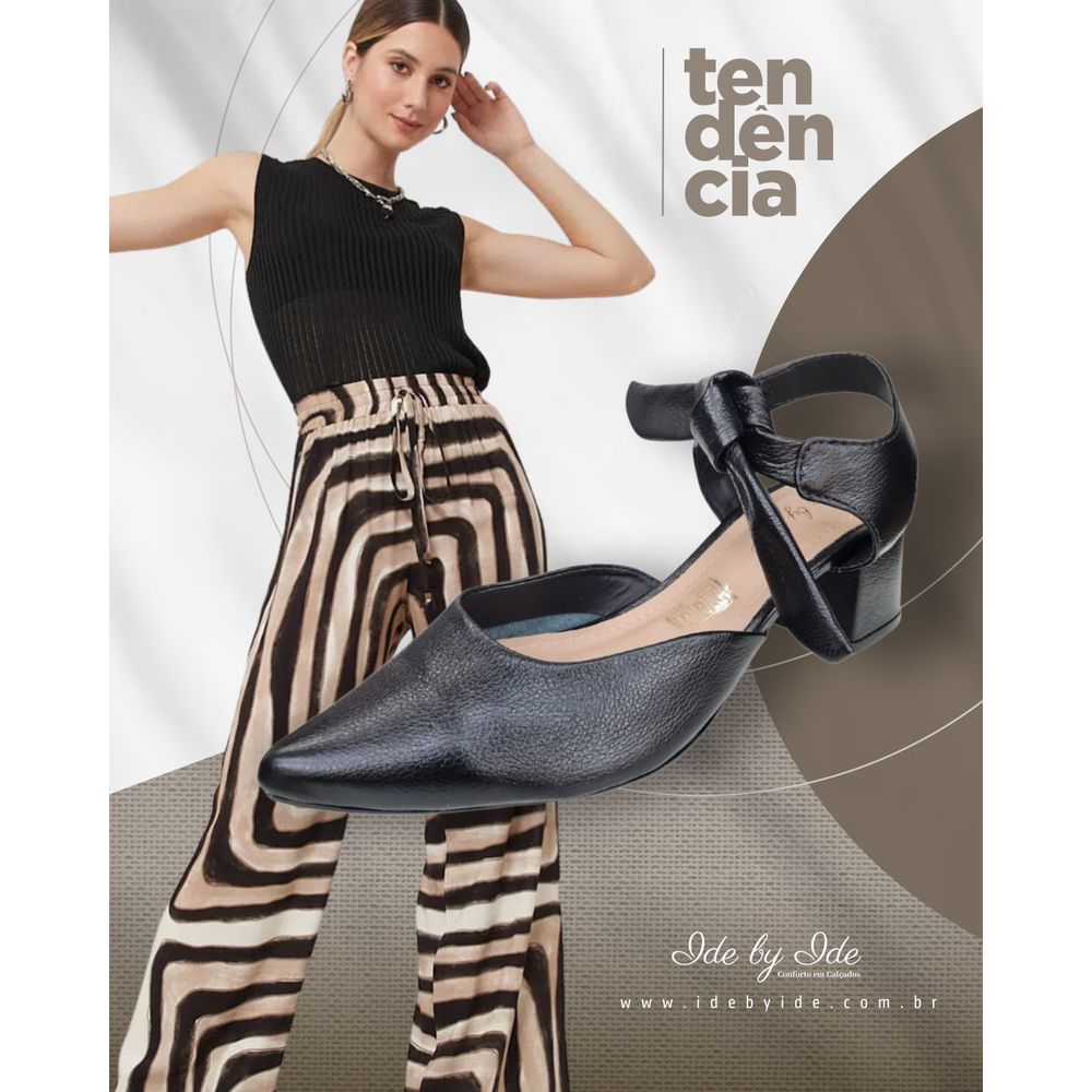 Sapatilha chanel bico fino top