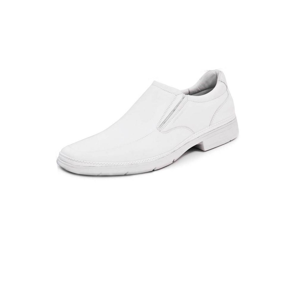 Sapato Mocassim Couro Branco