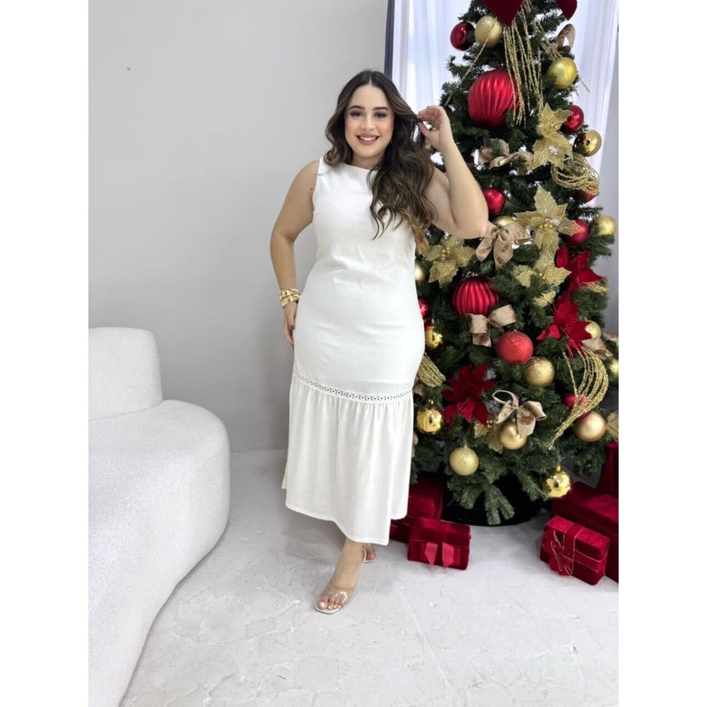 Vestido Alana Branco - Ihuly kaufmann