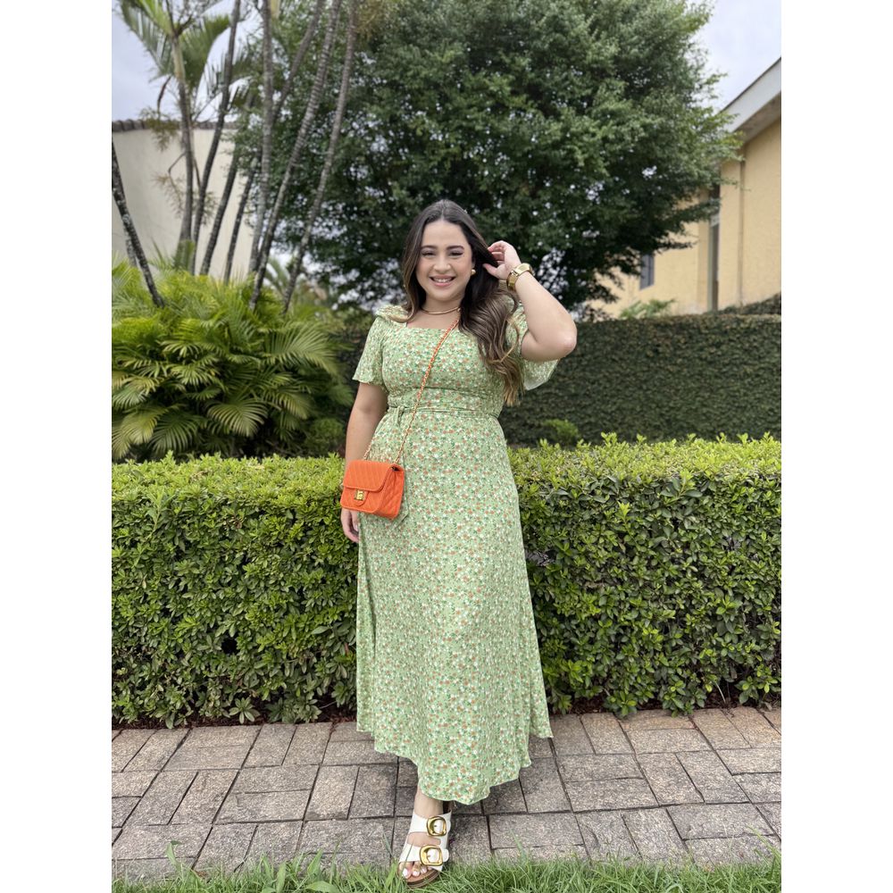 Vestido Zoe Verde Liberty - Ihuly kaufmann