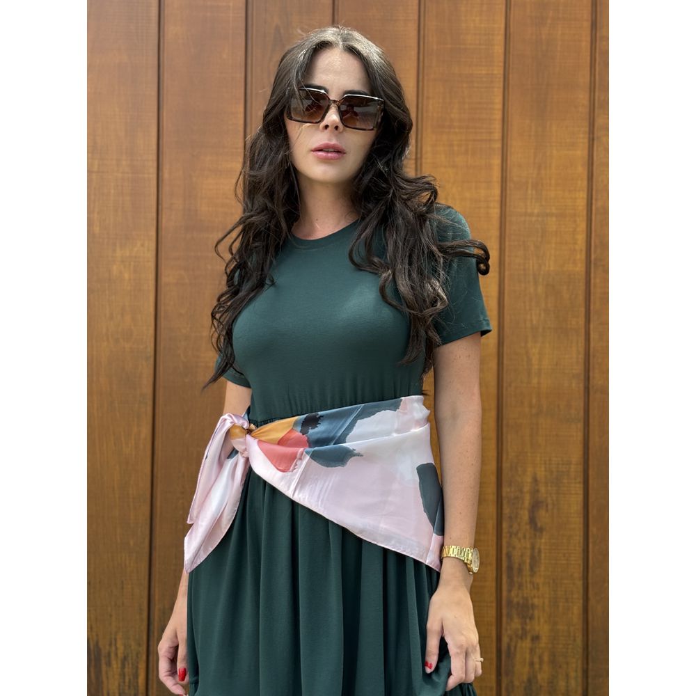 Vestido Cecilia Verde Militar - Ihuly kaufmann