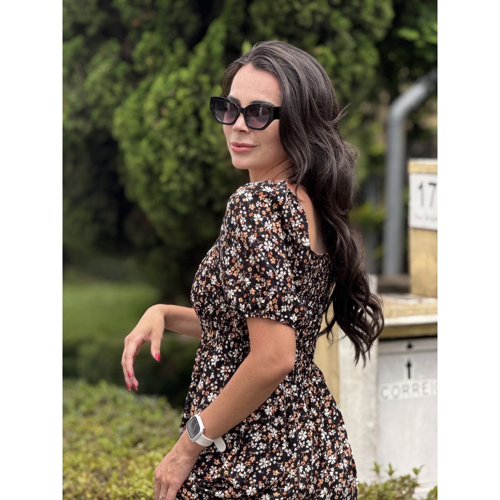 Vestido Alicia Preto Liberty - Ihuly kaufmann