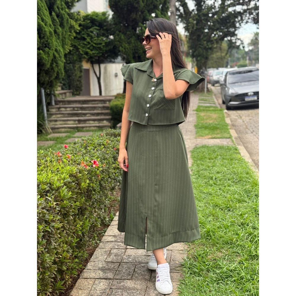 Conjunto Vitoria Verde Militar Risca de Giz Plus - Ihuly kaufmann