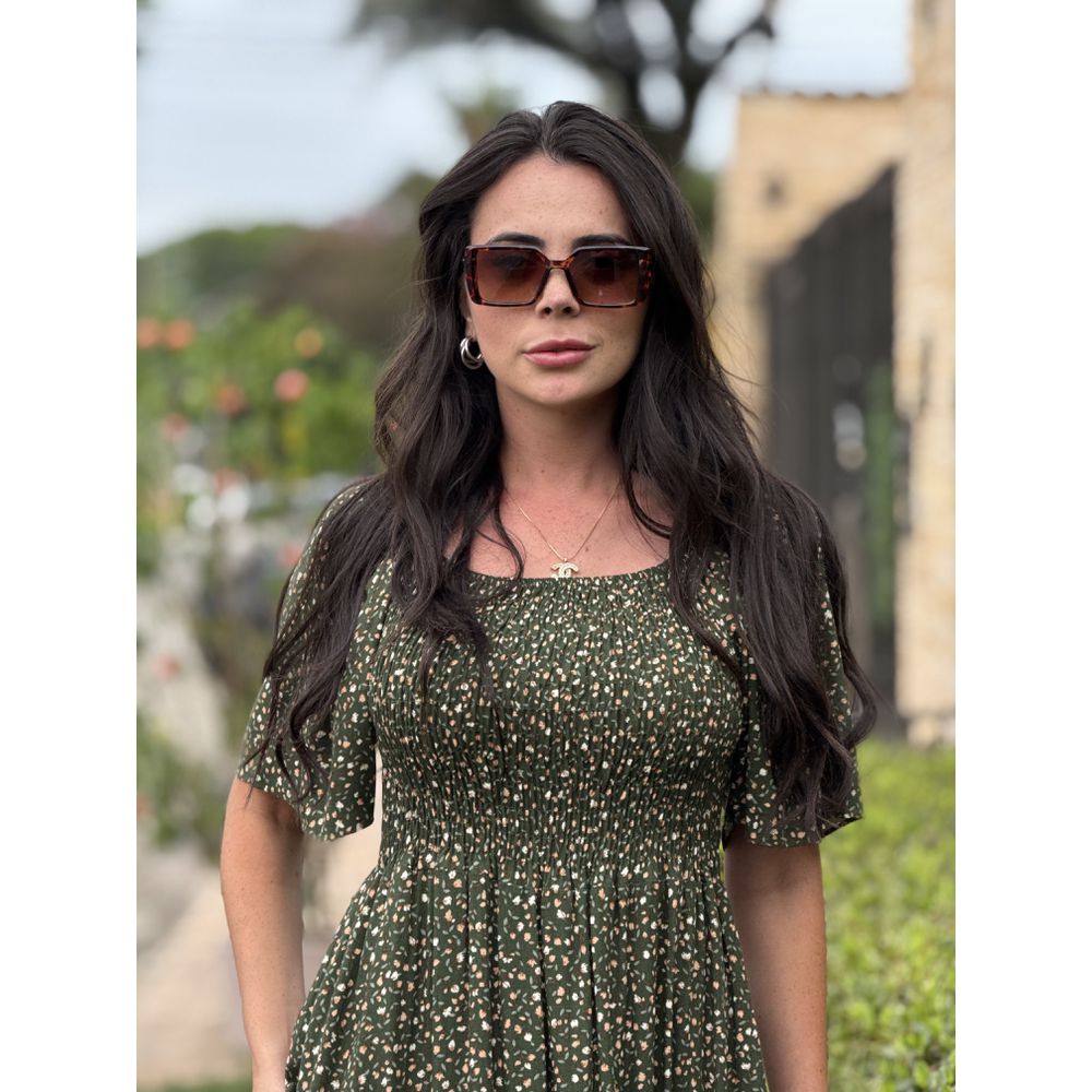 Vestido Mayara Verde Liberty - Ihuly kaufmann