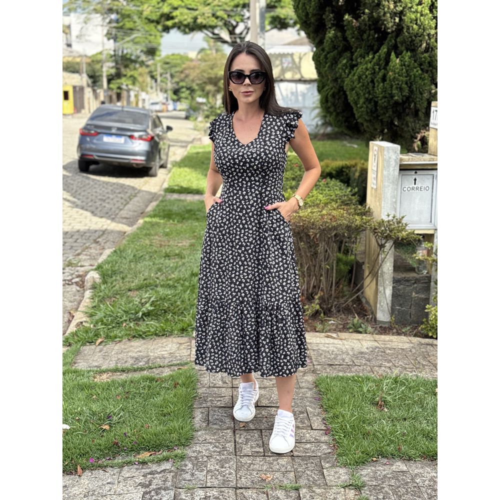 Vestido Soraia Preto Liberty Plus - Ihuly kaufmann