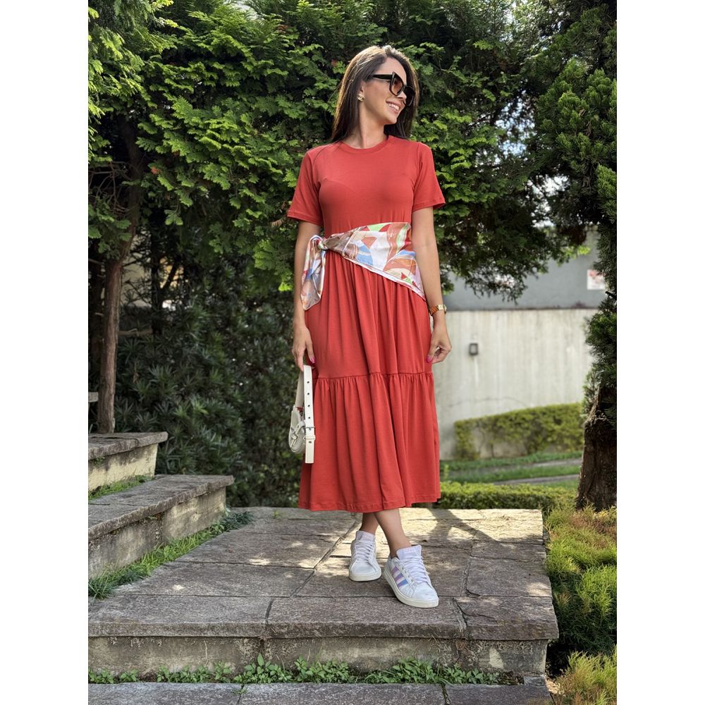 Vestido Cecilia Laranja - Ihuly kaufmann