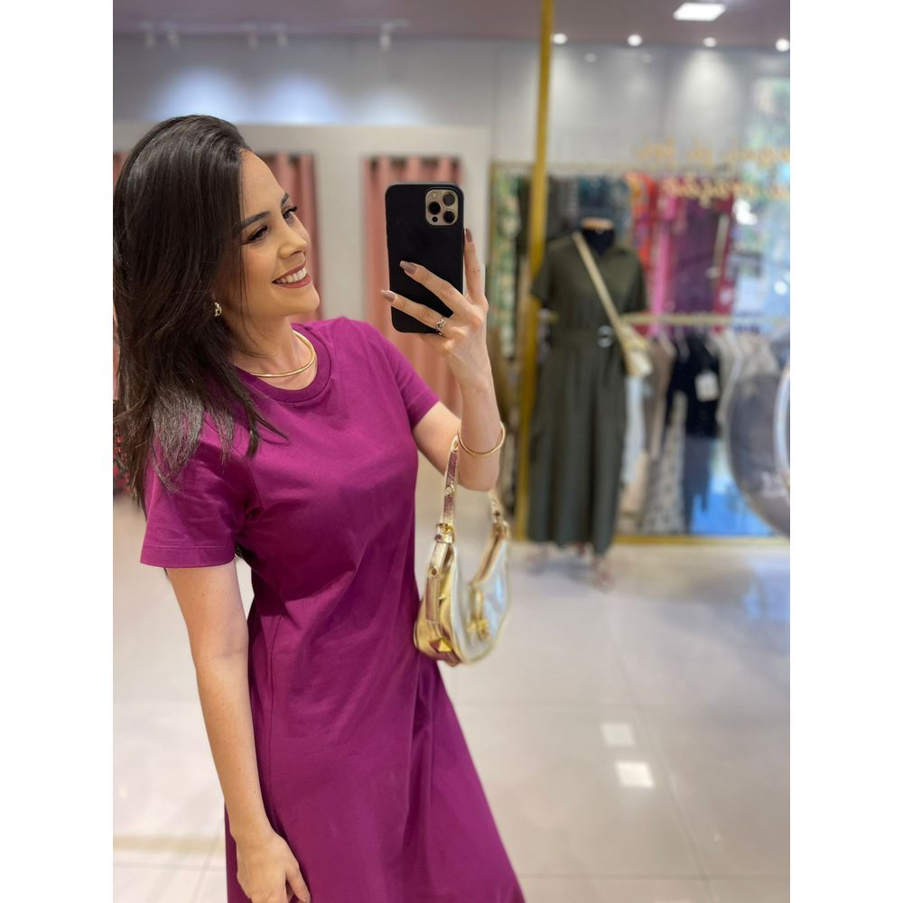 Vestido Leonora Roxo - Ihuly kaufmann