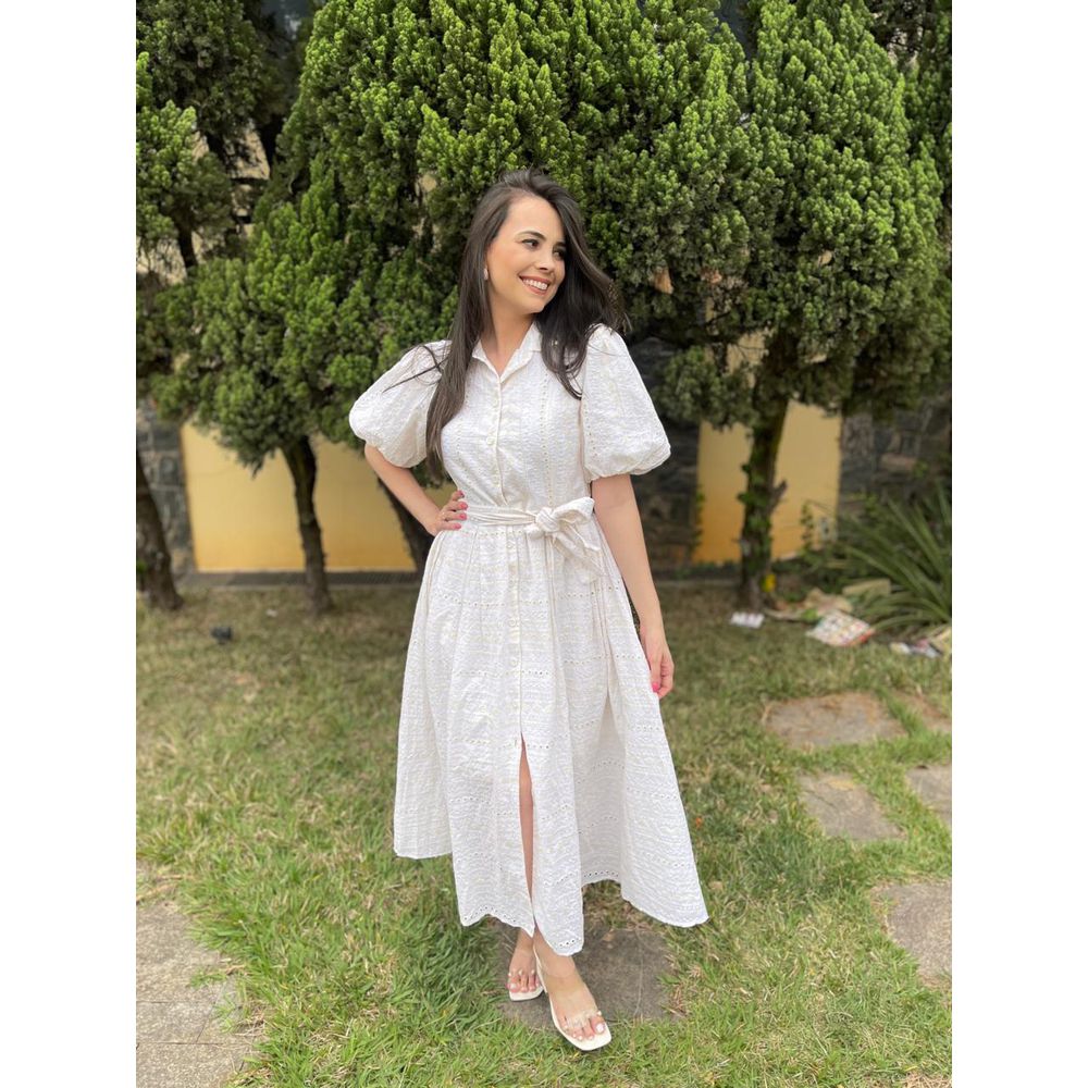 Vestido Lívia Off White - Ihuly kaufmann