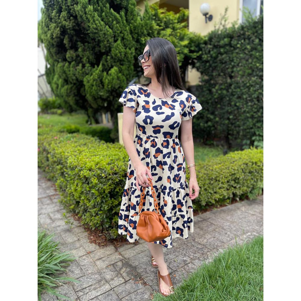 Vestido Aline Animal Print - Ihuly kaufmann