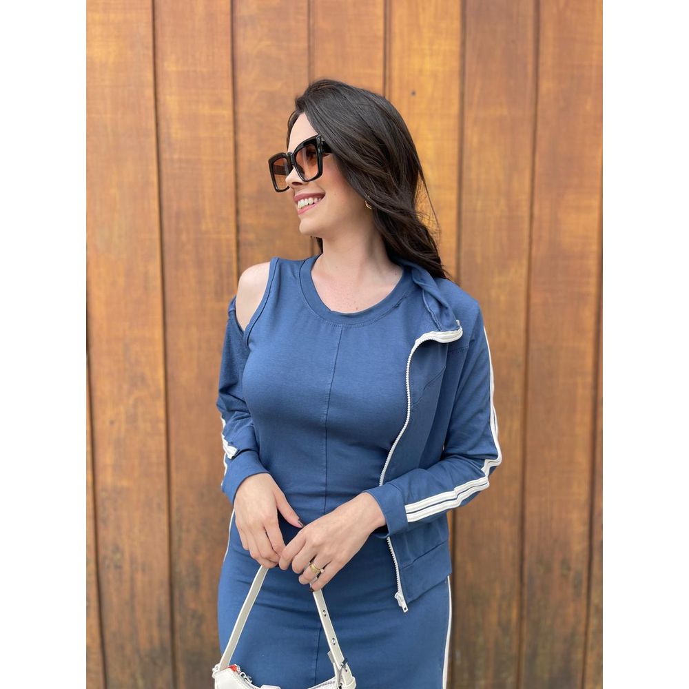 Conjunto Raquel Moletinho Azul - Ihuly kaufmann