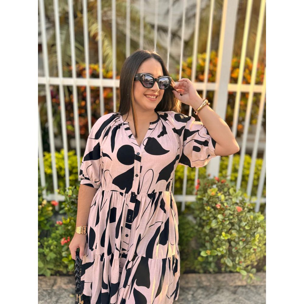 Chemise Renata Creme Estampado - Ihuly kaufmann